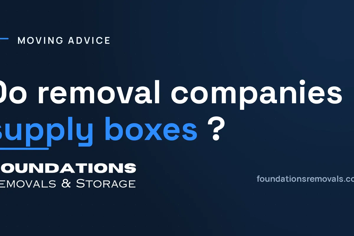 Do Removal Companies Supply Boxes?